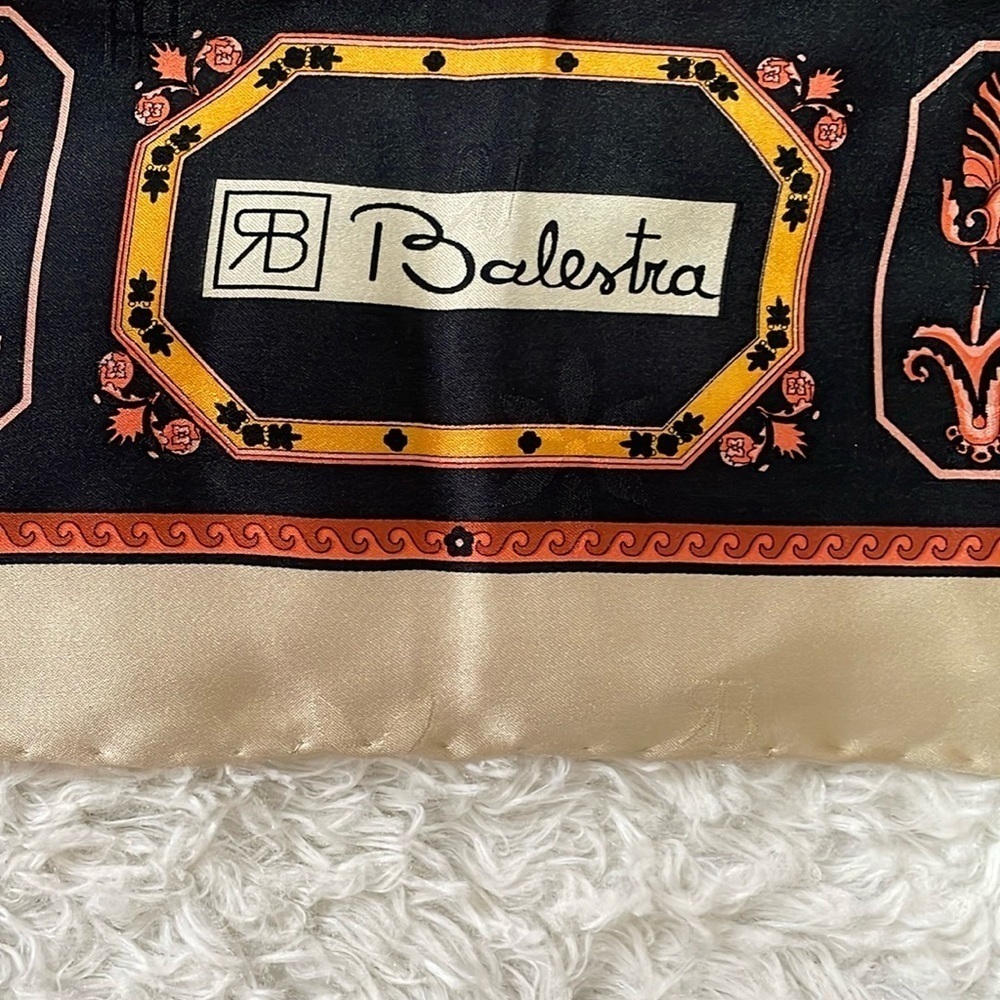 Renato Balestra Silk Scarf with Ornate Design - Picture 4 of 16